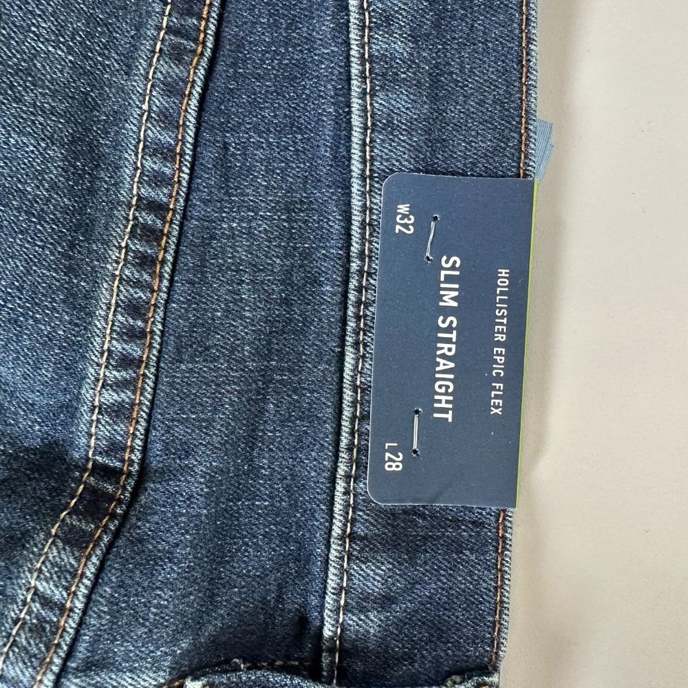 Men's Hollister Epic Flex Slim Straight Jeans 32 - Picture 5 of 7